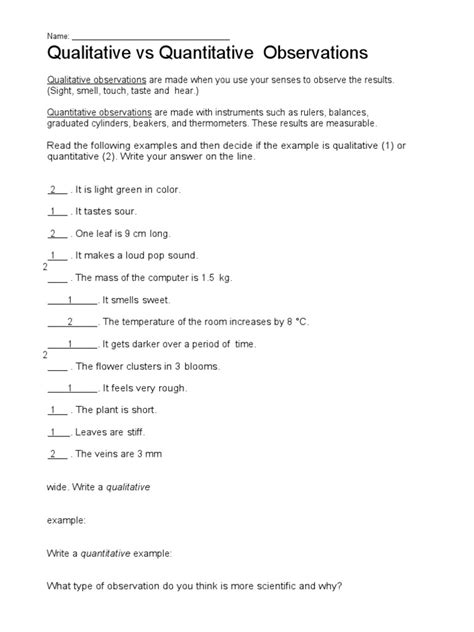 quantitative observations pdf